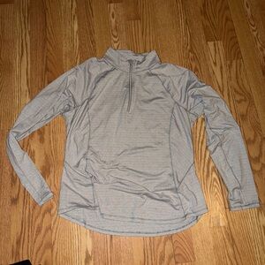 Gray Long Sleeve Pullover Athletic